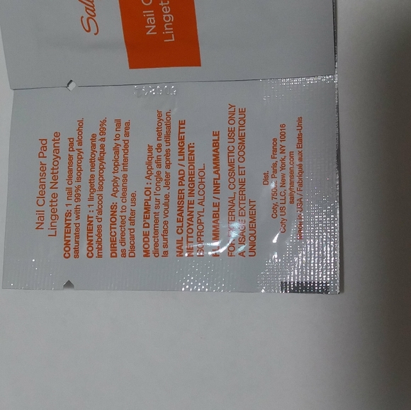 X60 individual wrapped Sally nail wipes clean prep - Picture 6 of 6
